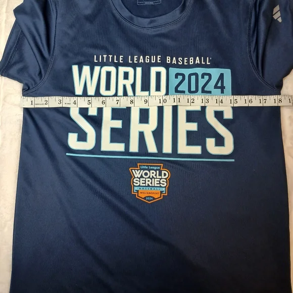 Adidas Little League World Series 2024 T-Shirt Navy Blue Size S - Picture 6 of 8